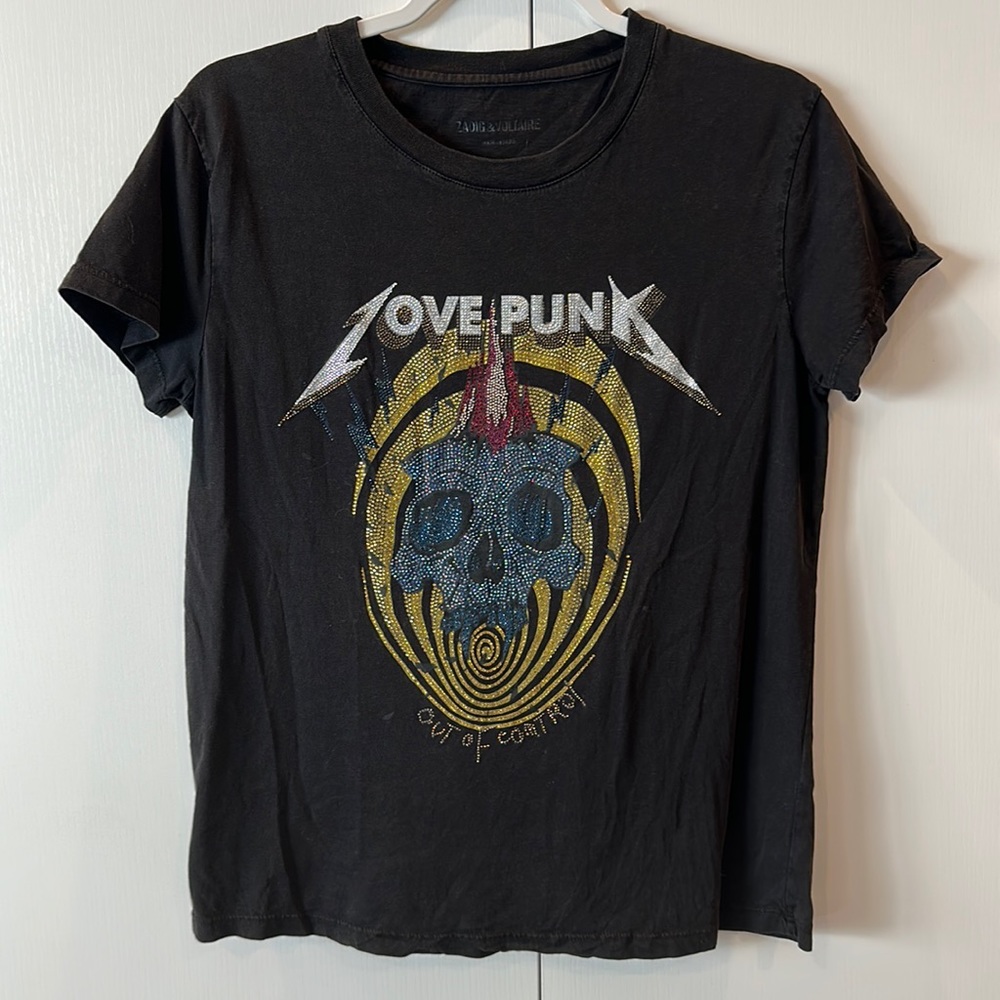 Zadig &Voltaire rhinestones T-shirt
